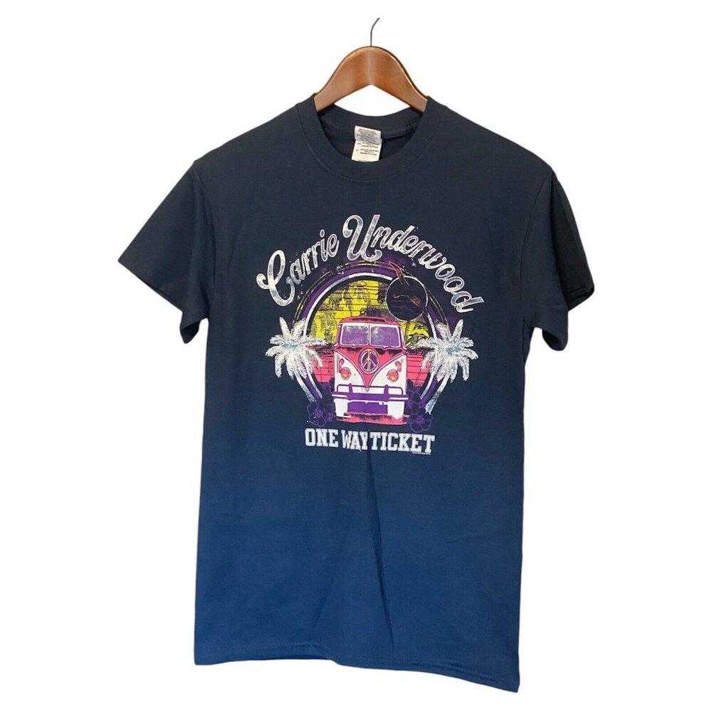 Carrie Underwood One Way Ticket Tour 2012 Blue T-Shirt Men's S Music New Gildan